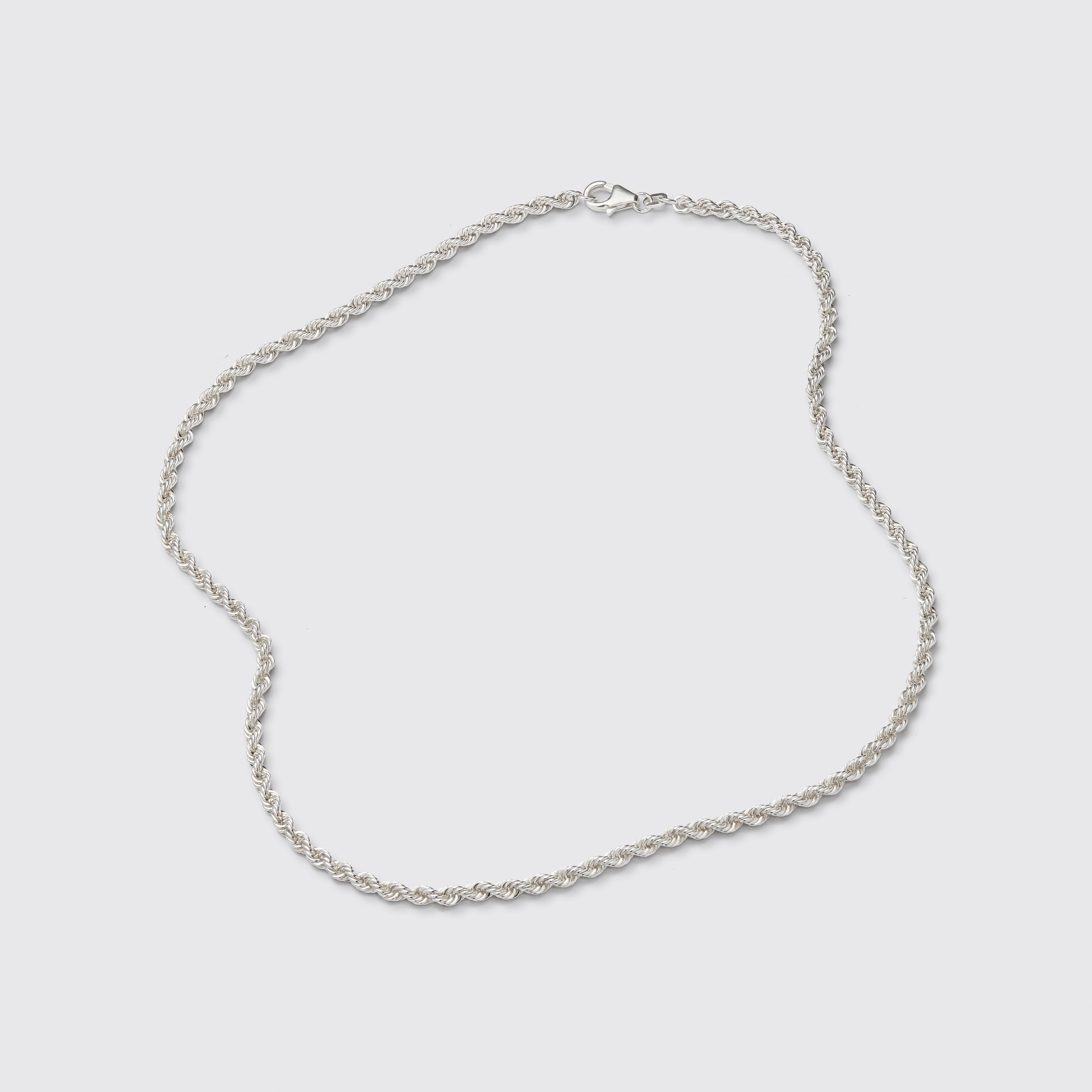 Sølv cordel kæde