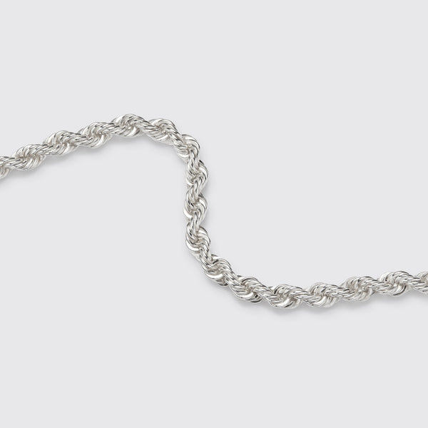 Sølv cordel kæde