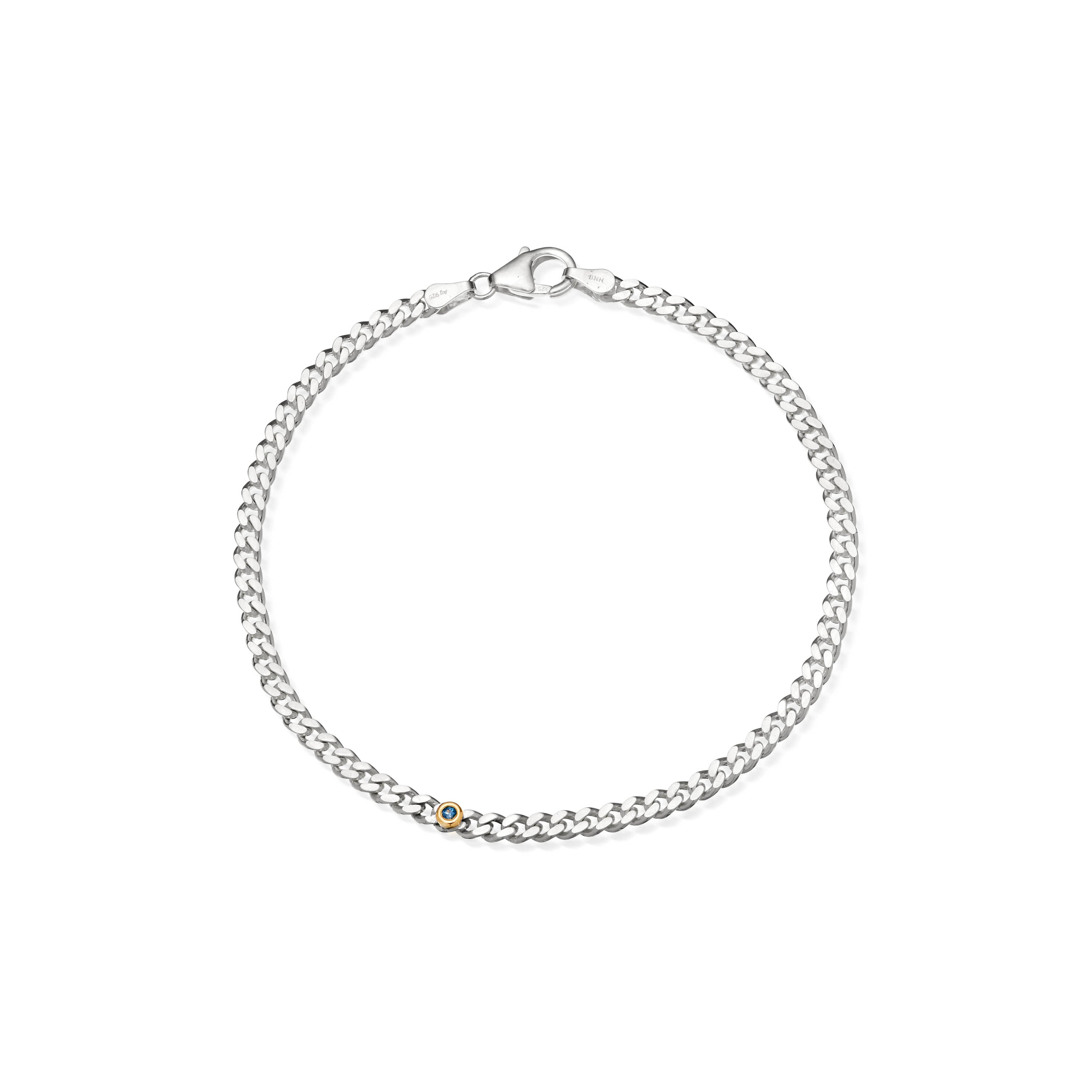 Sølv armbånd med brillant