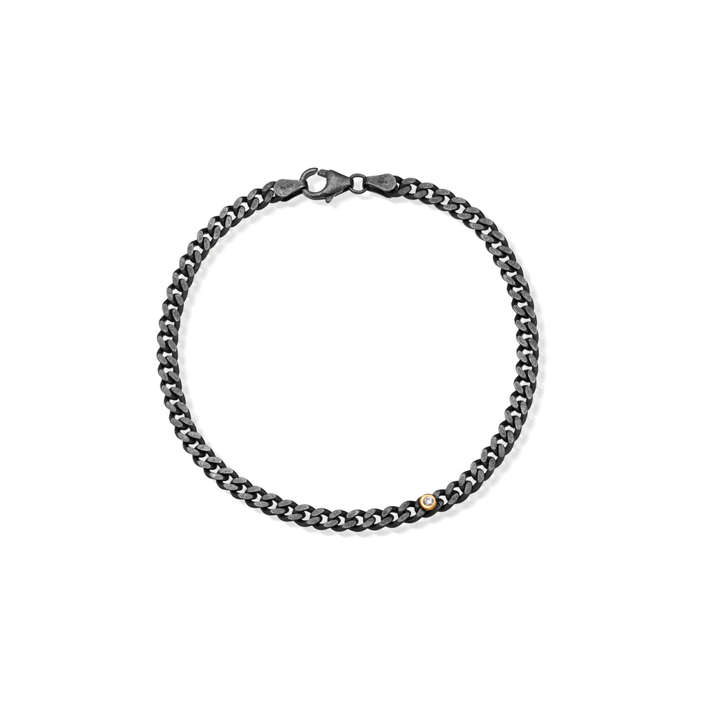 Sølv armbånd med brillant