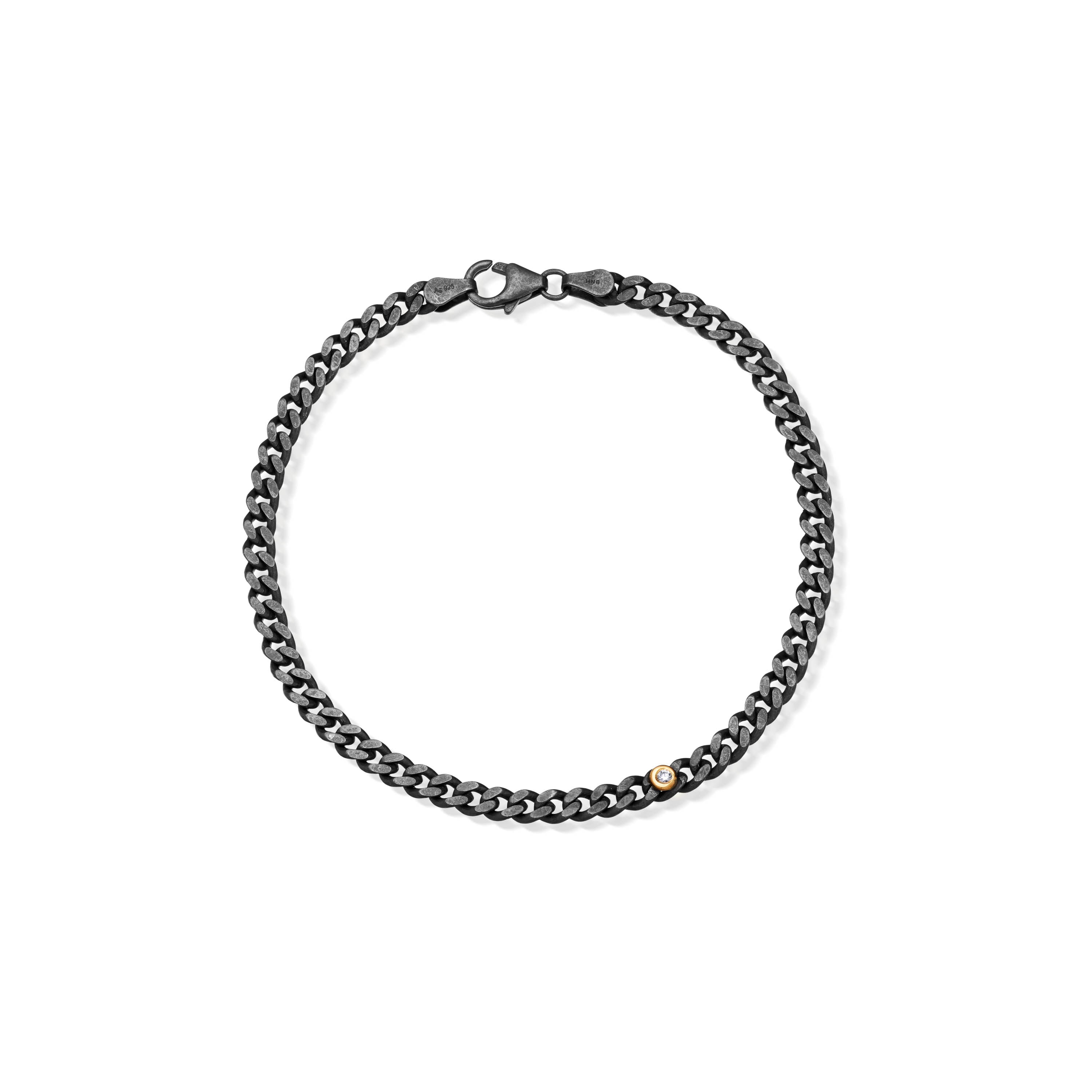 Sølv armbånd med brillant